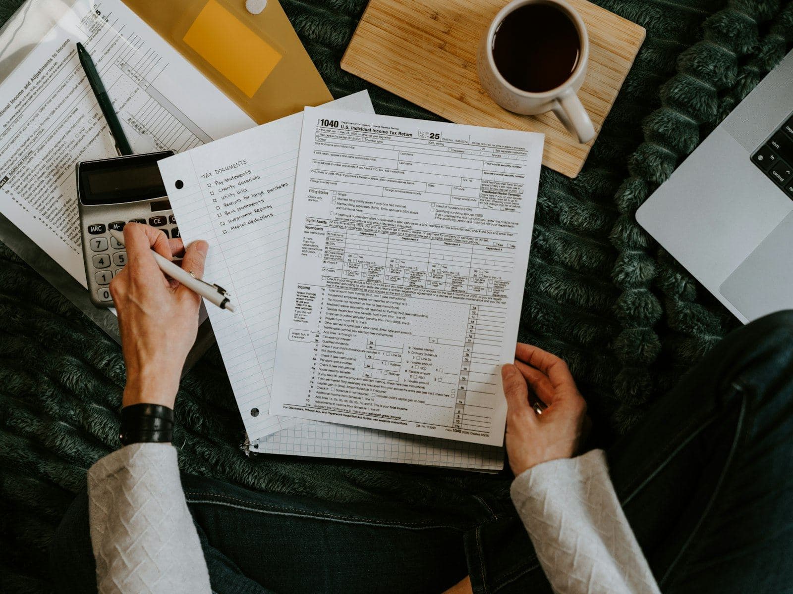 An adviser going through registration paperwork with a client